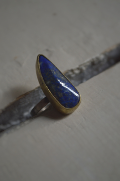 Anillo Mineral lapislázuli ▽ Listo para entregar en internet