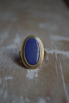 Anillo Mineral Lapislázuli ▽ Listo para entregar en internet