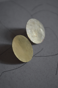 Aros Asimétricos Sol y Luna S ▽ Plata y bronce