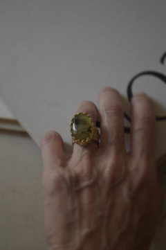 Anillo Mineral Prehnita ▽ Listo para entregar - comprar online