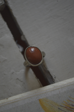 Anillo Mineral Jaspe Rojo ▽ Listo para entregar - tienda online