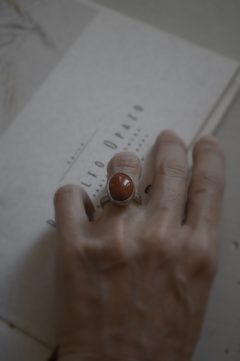 Anillo Mineral Jaspe Rojo ▽ Listo para entregar en internet