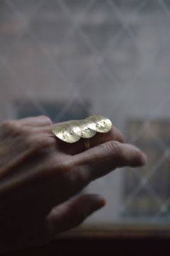 Anillo sol y luna bronce ▽ Listo para entregar - Marcapiel