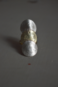 Anillo sol y luna bronce fusión plata 3 ▽ Listo para entregar en internet
