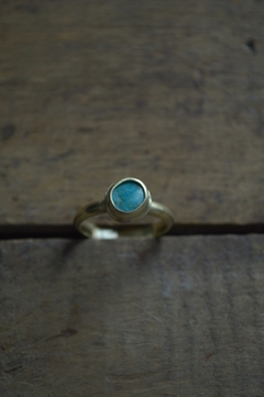Anillo Mineral Crisocola ▽ Listo para entregar en internet