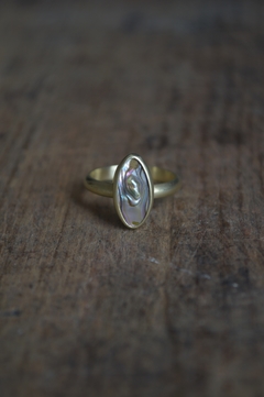 Anillo Mineral Nácar ▽ Listo para entregar - Marcapiel