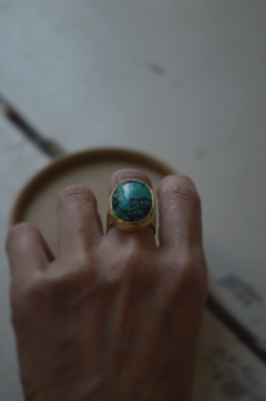 Anillo Mineral Turquesa reconstituida ▽ Listo para entregar - comprar online