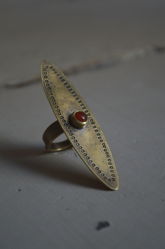 Anillo Tribu cornalina ▽ Listo para entregar