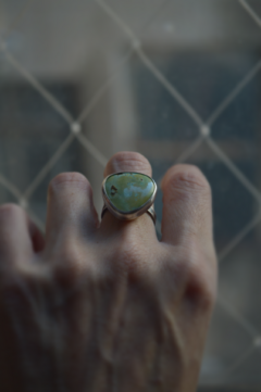 Anillo Mineral turquesa ▽ Listo para entregar - tienda online