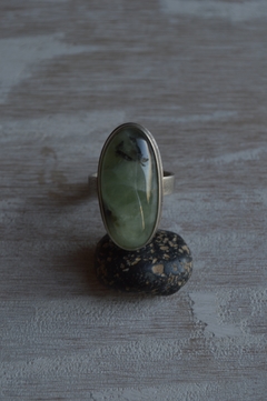 Anillo Mineral Prehnita ▽ Listo para entregar