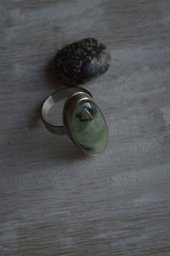 Anillo Mineral Prehnita ▽ Listo para entregar en internet