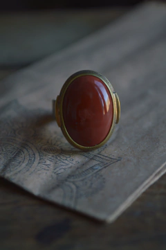 Anillo Mineral Jaspe Rojo ▽ Listo para entregar - comprar online