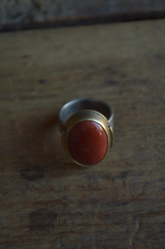 Anillo Mineral Jaspe Rojo ▽ Listo para entregar - tienda online