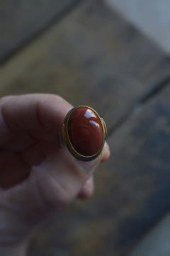 Anillo Mineral Jaspe Rojo ▽ Listo para entregar - comprar online
