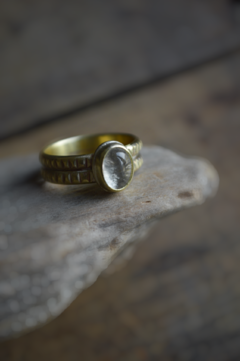 Anillo Mineral Cuarzo Cristal ▽ Listo para entregar