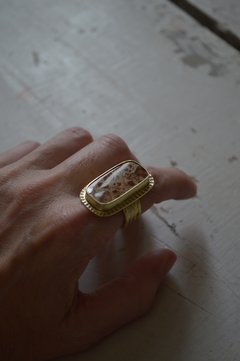 Anillo Mineral Jaspe Asteroide ▽ Listo para entregar - Marcapiel