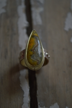Anillo Mineral bumble bee jasper ▽ Listo para entregar en internet