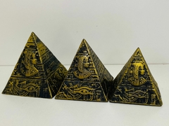 Trio de Pirâmides Egito 7cm, 6cm, 5cm Esotérica