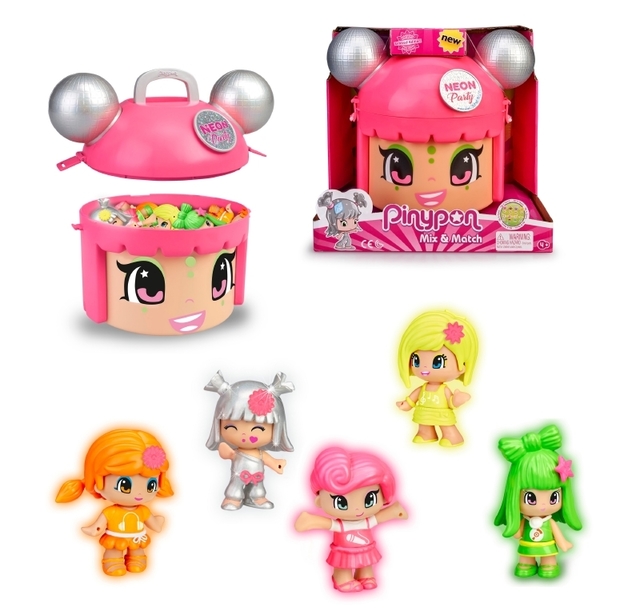 cabeza pinypon neon party