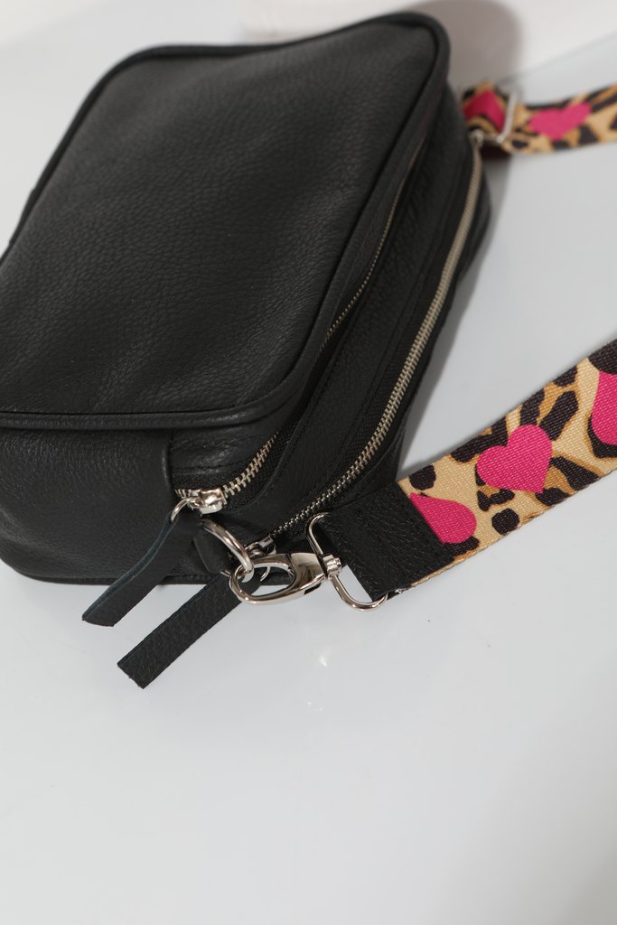 Bandolera París Print Negra - Comprar en Mele
