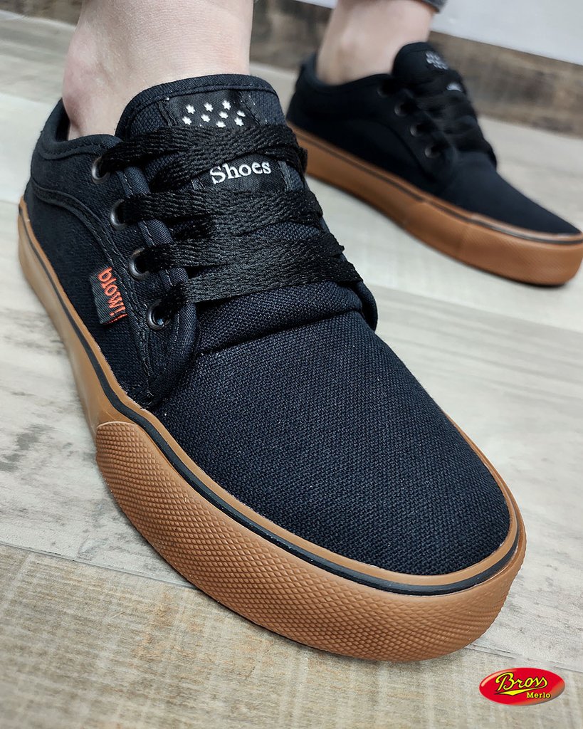 BLOW - ZAPATILLA CATA LONA - NEGRO/CARAMELO