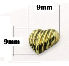 Aros Forma Corazon Rayado Oro 18 Ktes 2.4 Grs (118262) Envio Gratis en internet