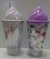 VASO ACRILICO CON SORBETE UNICORNIO