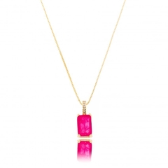 Colar Pedra Fusion Pink - comprar online