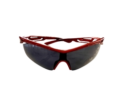 Lentes Color Rojo Medio Marco UV 400 protection Running Bike Trail Unisex Modelo Barcelona Antiempañante