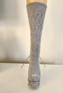 Media SOX Algodon trenzado Gris y Blanco o Gris Plomo y Gris claro UNISEX - FotoRun Shop