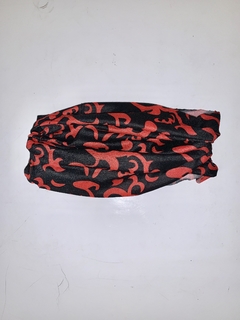 Cuello Multifuncion Tipo Buff SIN COSTURA Rojo y Negro UNISEX
