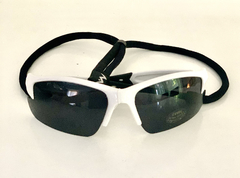 Lentes  medio Marco color Blanco cristal Negro  con vivos Negros UV400 Protection Unisex Bicicleta Running modelo Roma - Antideslizante con Sujetador - comprar online