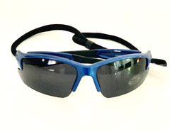 Lentes medio Marco color Azul cristal Negro y vivos Negros UV400 Protection Unisex Bicicleta Running modelo Roma - Antideslizante con Sujetador - comprar online