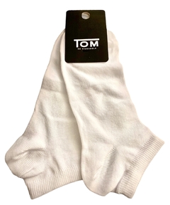 Tripack 3 Soquetes Running Deportivo Tom Blanco corto talle unico unisex OFERTAx3