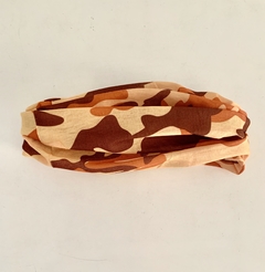 Cuello Multifuncion Tipo Buff SIN COSTURA camuflado marrones y naranja UNISEX