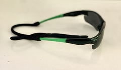 Lentes  medio Marco color Negro cristal Negro  y vivos Verdes UV400 Protection Unisex Bicicleta Running modelo Roma - Antideslizante con Sujetador - tienda online