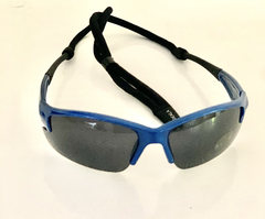 Lentes medio Marco color Azul cristal Negro y vivos Negros UV400 Protection Unisex Bicicleta Running modelo Roma - Antideslizante con Sujetador