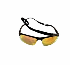 Lentes Color Dorado Espejados Medio Marco UV 400 protection Running Bike Trail Unisex Modelo Venecia con sujetador regulable - comprar online