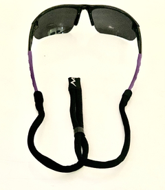 Lentes  medio Marco color Blanco cristal Negro  con vivos Negros UV400 Protection Unisex Bicicleta Running modelo Roma - Antideslizante con Sujetador - FotoRun Shop