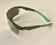 Lentes Espejados color Negro con vivo Verde UV400 protection Unisex Bicicleta Running Casual Deportes Aire Libre Modelo Sidney - tienda online