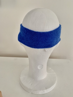 Imagen de Vincha Toalla Negro/Blanco/Azul Unisex - Ancho 6.5 cm