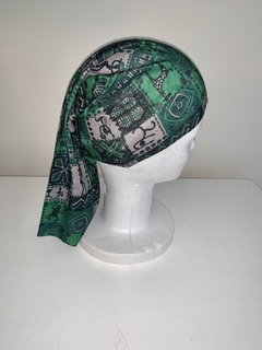 Cuello Multifuncion Tipo Buff SIN COSTURA figuras sobre verde UNISEX - FotoRun Shop