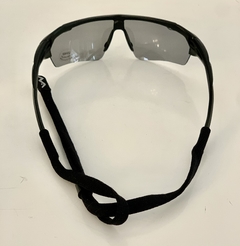 Lentes Negros Medio Marco UV 400 protection Running Bike Trail Unisex Modelo Dublin Antiempañante con sujetador regulable - FotoRun Shop
