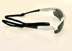 Lentes medio Marco color Plata cristal Negro y vivos Negros UV400 Protection Unisex Bicicleta Running modelo Roma - Antideslizante con Sujetador - tienda online