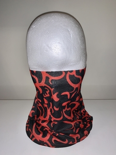 Cuello Multifuncion Tipo Buff SIN COSTURA Rojo y Negro UNISEX - tienda online