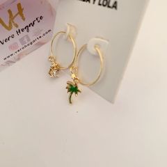 Argollas B&L palmera - comprar online