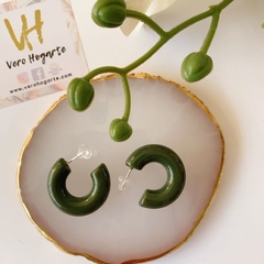 Argollas acrílicas verde - comprar online