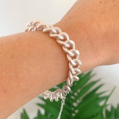 Pulsera hipoalergénica plateado mate - tienda online