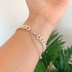 Pulsera hipoalergénica plateado mate en internet