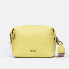 Bandolera amapola amarillo pastel